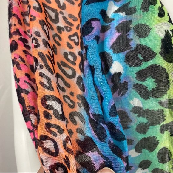 Justice Kid’s Rainbow Animal Print Infinity Scarf - Picture 4 of 5